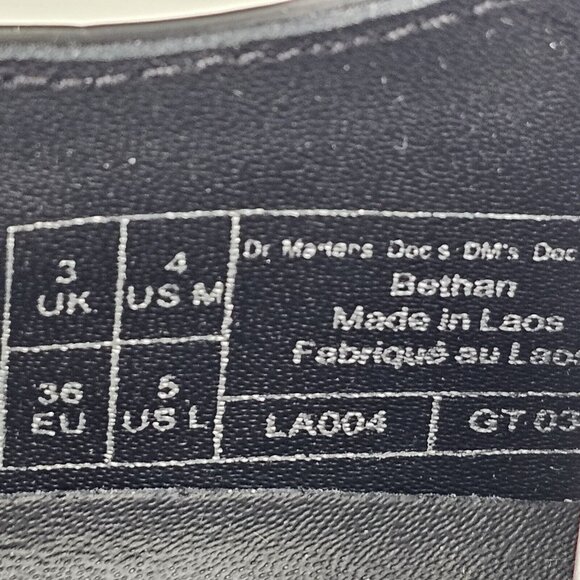 Dr Martens Bethan Oxford Platform Black Mary Jane Leather Shoes Womens US W5 NEW - Picture 6 of 9